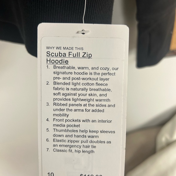 Lululemon Black Scuba Full Zip Hoodie - Picture 3 of 4